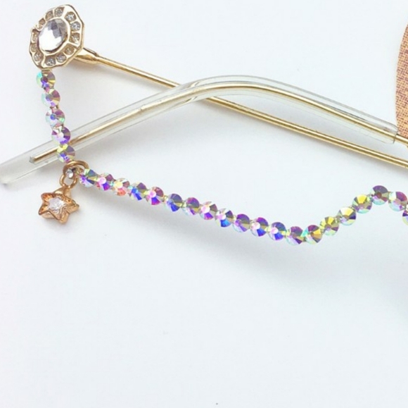 💥SALE💥Lenseless Half Frame Rhinstone Glasses - Picture 2 of 3